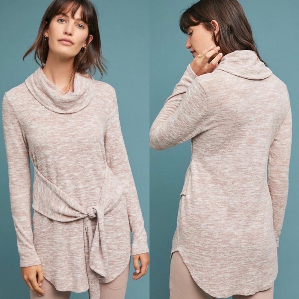 ANTHROPOLOGIE Sunday In Brooklyn Kitchener Tie Front Pullover Long Sleeve XS